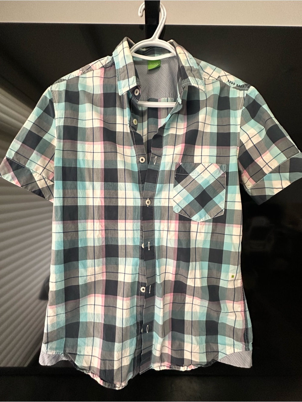 Hugo BOSS Men's Short-Sleeve Plaid Button-Up Shirt
